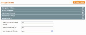 Google Sitemap Configuration
