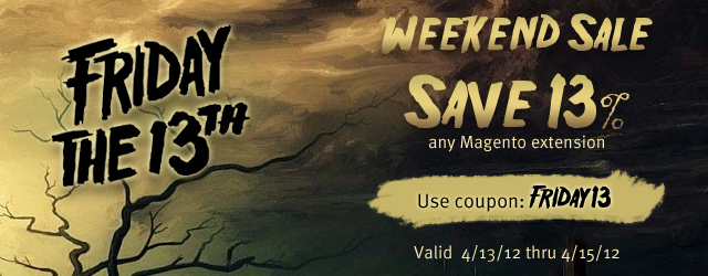 Friday the 13th Sale - 13% off