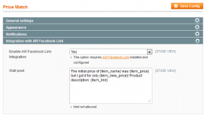 Integration with Facebook Link