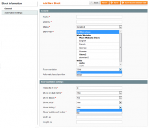 Settings for rating stars Settings for rating stars