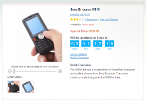 Countdown block on product page