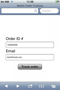 iPhone login view