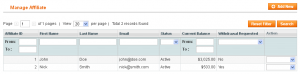 Manage Affiliate