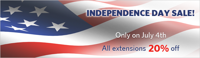 4th of July Sale - all modules 20% off
