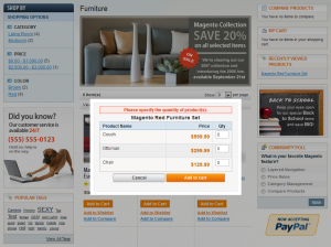 Pop-up for Bundle Product