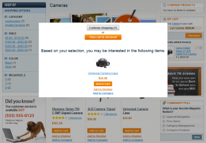 Pop-up with Cross-sells Block