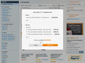 Pop-up for Grouped Product