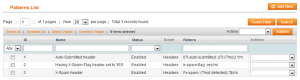Manage Email Rejecting Patterns grid - mass action Manage-Email-Rejecting-Patterns-grid-mass-action