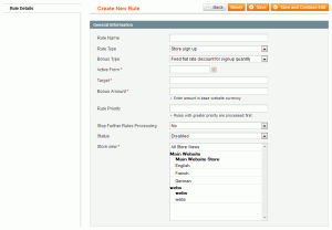 Сreate a new rule create a new rule, discount or transaction
