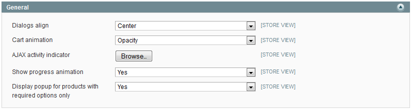 Product Options in Popup