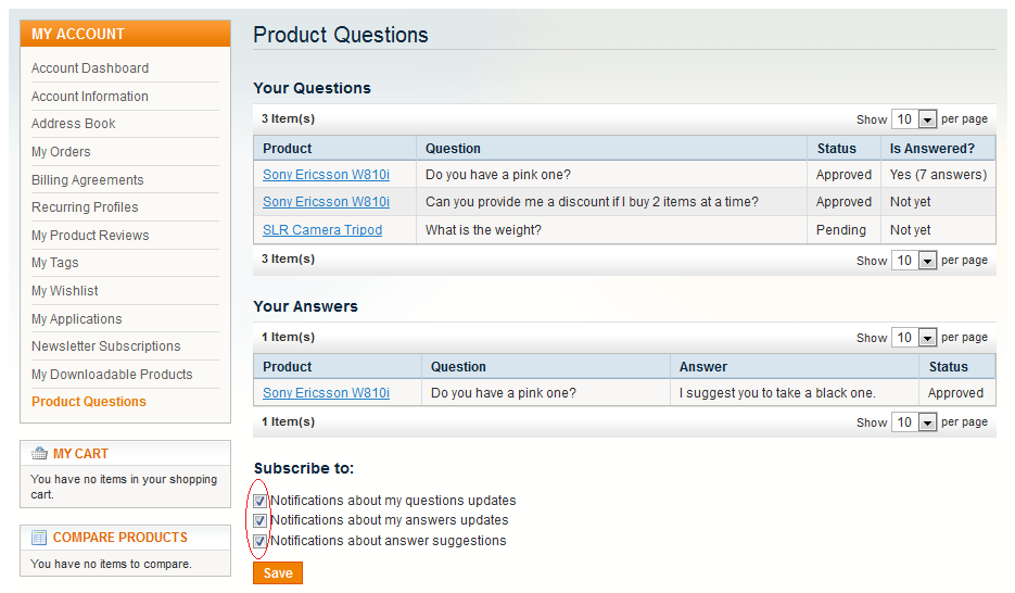 Subscription Options Subscription Options