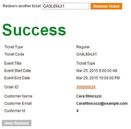 Manual Ticket Code Input