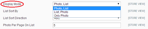 Display Mode Configuration