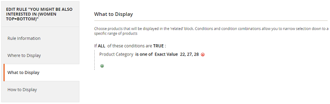 The What to Display Section