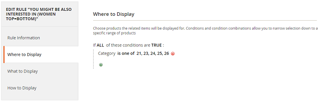 The Where to Display Section