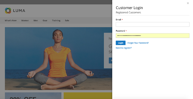 Frontend Customer Login View Frontend Customer Login View