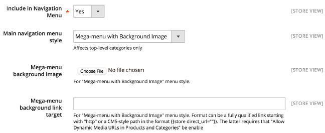 Mega Menu Backend Configuration Mega Menu Backend Configuration