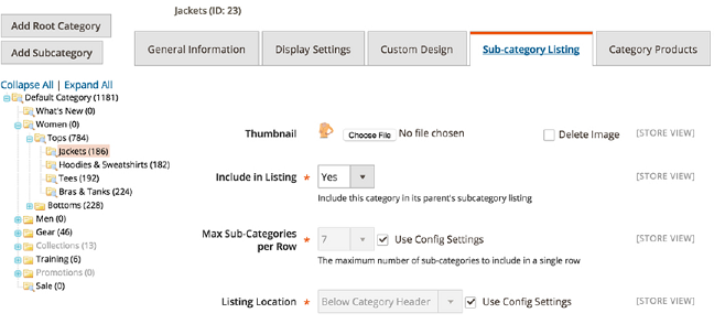 Adding Subcategories to Category Pages from Backend Adding Subcategories to Category Pages from Backend