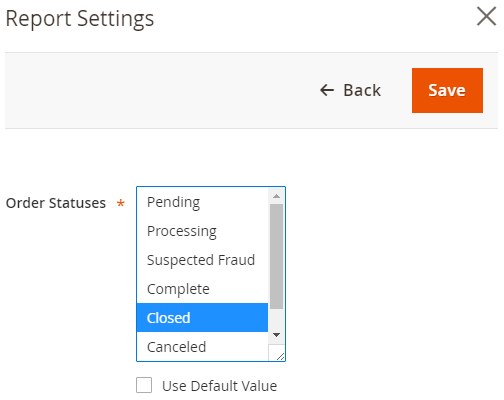 Individual Report Settings Individual Report Settings