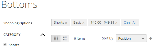 Active Filters at the Top of Page Active Filters at the Top of Page