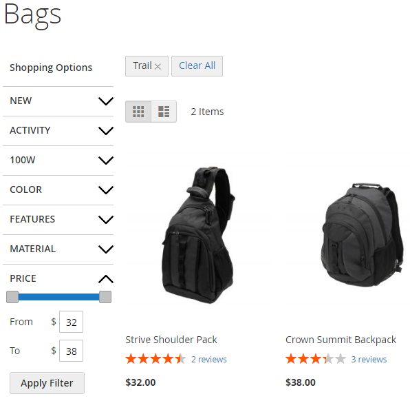 Adaptive Price Ranges