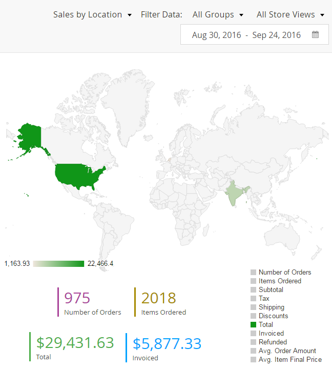 Sales by Location Map