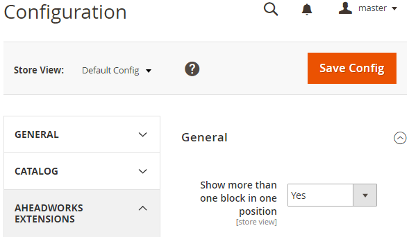 Configuration Option for Multiple Blocks Configuration Option for Multiple Blocks