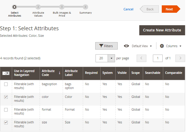 The Attributes Selection Stage