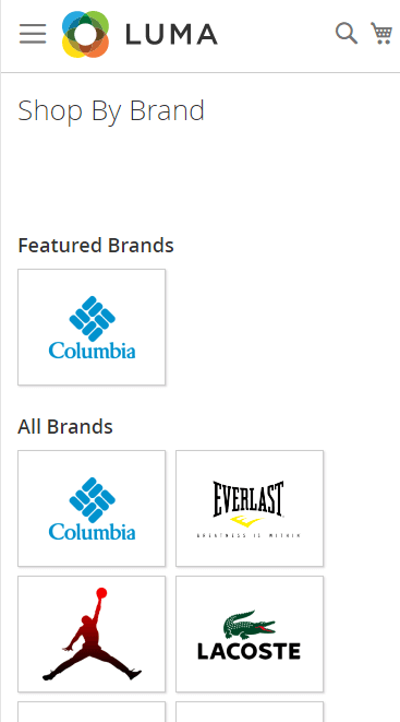 Shop By Brand Page