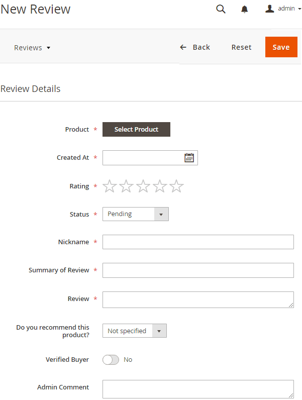 New Review Page