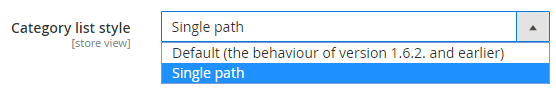 Category list style option
