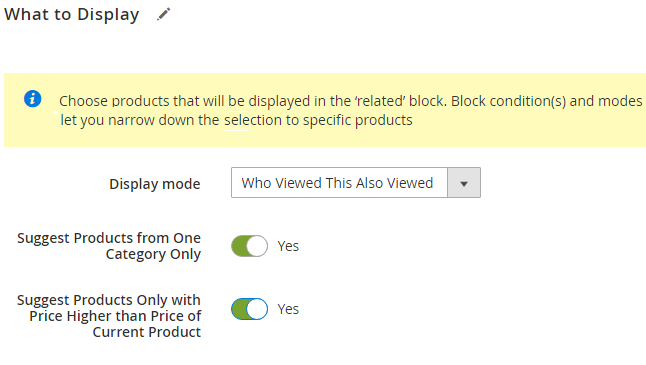 Who Viewed This Also Viewed Display Option