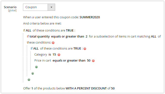 Buy X Get y Magento 2 rule