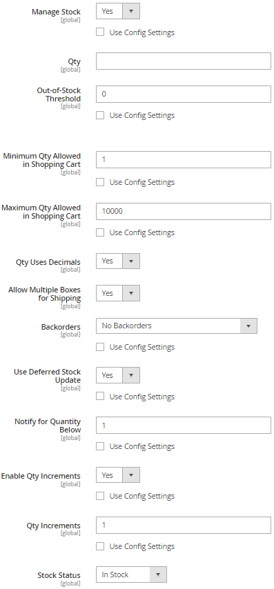 With Stock Management Method Settings