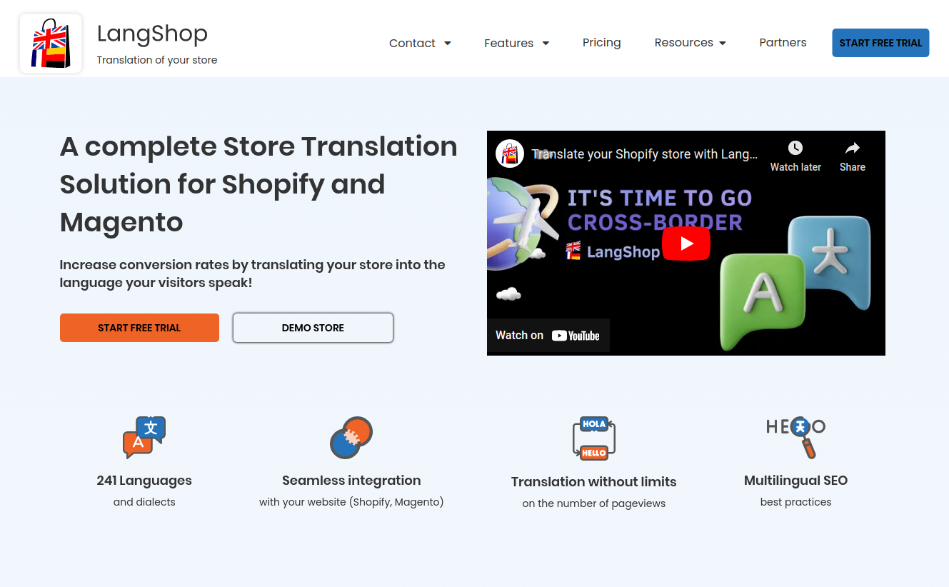 LangShop for Magento 2 website