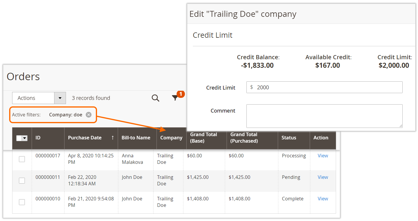 Company accounts information