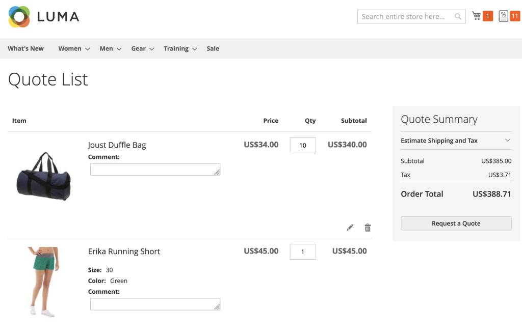 Quote-List-to-Quote Mode | Cart to Quote for Magento 2