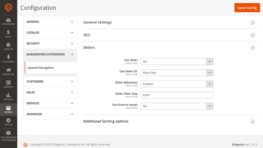 Sliders | Layered Navigation for Magento 2