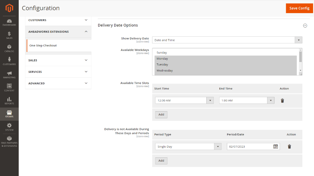 Delivery Date Options | Smart One Step Checkout for Magento 2