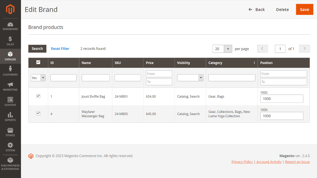Managing Brand Products | Shop by Brand for Magento 2