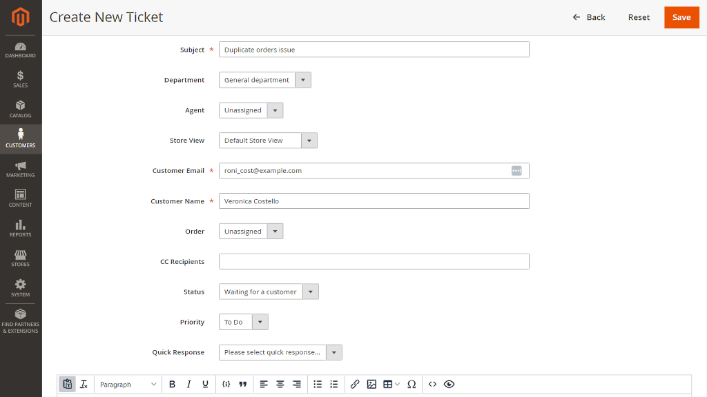 Creating Ticket | Help Desk Ultimate for Magento 2