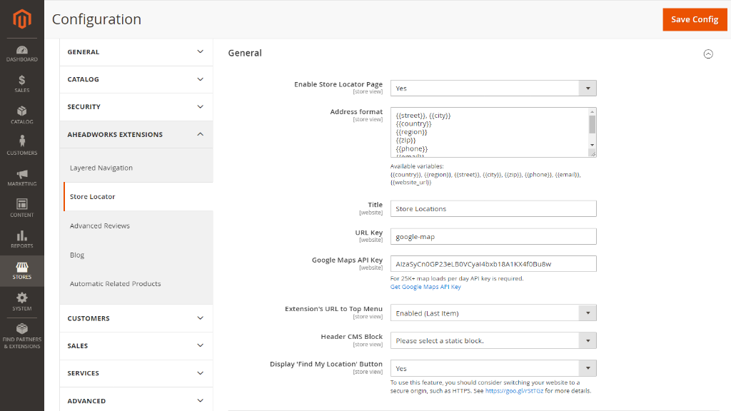 Adjusting Store Locator Settings | Store Locator for Magento 2