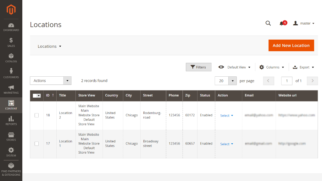 Adding the Store Location | Store Locator for Magento 2